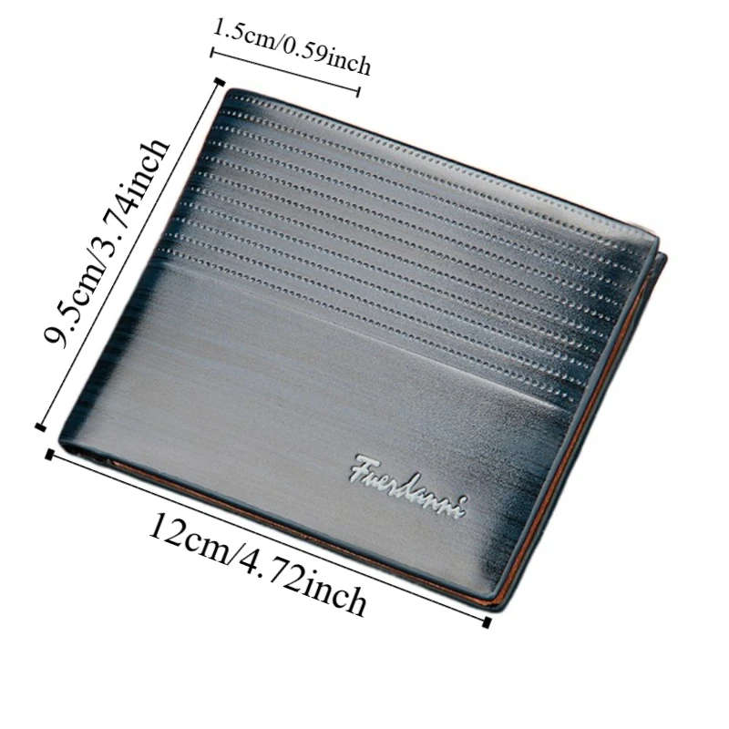 Einfache Klassische männer Kurze Brieftasche Pu Leder Casual Männlichen Bifold Brieftaschen Business Einfarbig Kreditkarte Halter Männlich