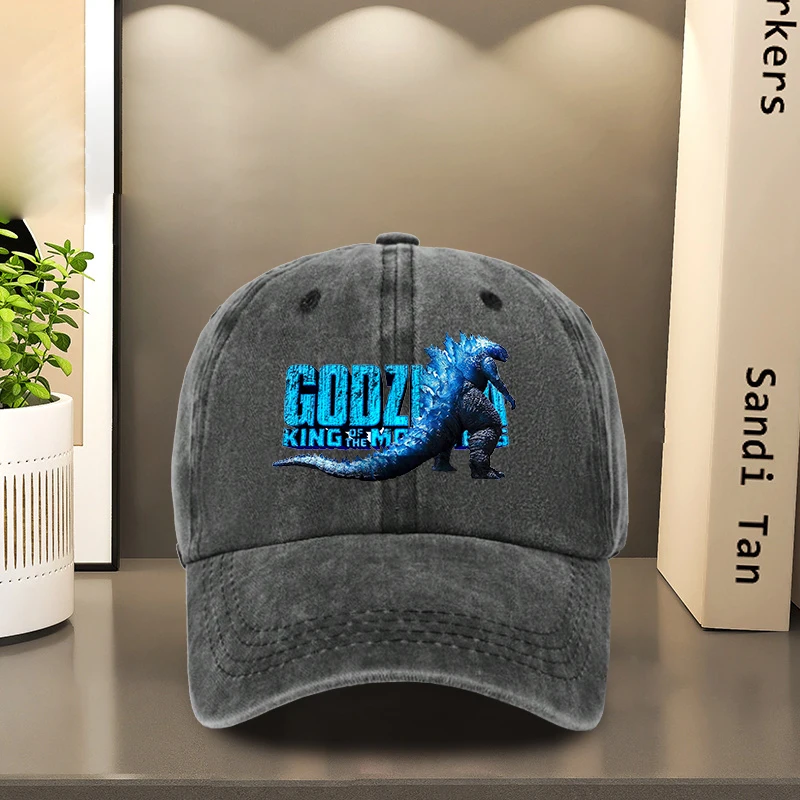 Godzillas Washed Denim Baseball Cap, einfarbig, Vintage, niedliche Sportmütze, Outdoor, weiches Oberteil, atmungsaktiv, vielseitig, Sonnenschutzkappen, Geschenke