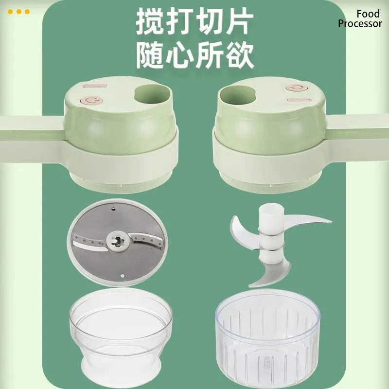 Gatling Electric Handheld Food Chopper Multifunctional Household Slicer Garlic Grinder Food Processor Kitchen Vegetable Cutter