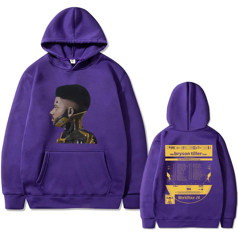 Rapper Bryson Tiller Bta World Tour 2024 Hoodie Men Women's Hip Hop Oversized Sweatshirt Men's Fashion Trend Pullover Hoodies