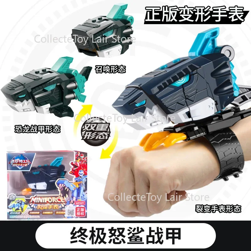 2025 Mini Force TV véritable Service montre jouet garçon Mecha Robot Ruper dinosaure puissance déformation jouet costume figurines d'action enfants cadeaux