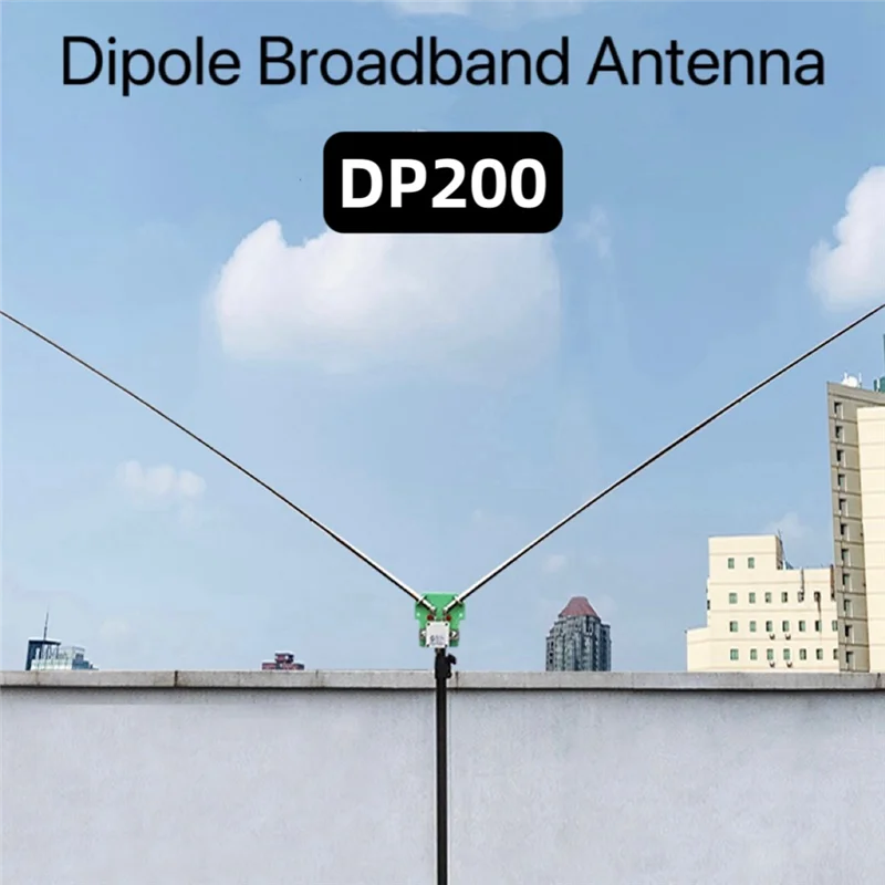 AY14 - Antenna dipolo portatile, antenna a banda larga, DP200, 7-54 Mhz, migliore di GP