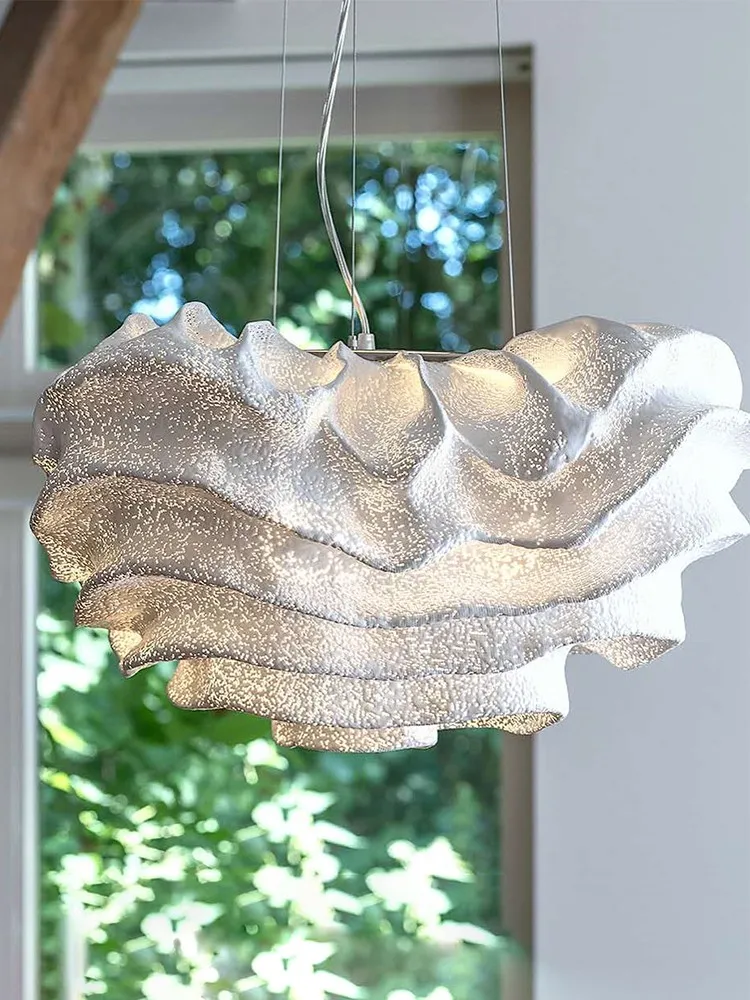 2023 Multi-layer folded white soft cotton cloud shape modern chandelier Living Room Hotel Villa Coffee Shop Hotel