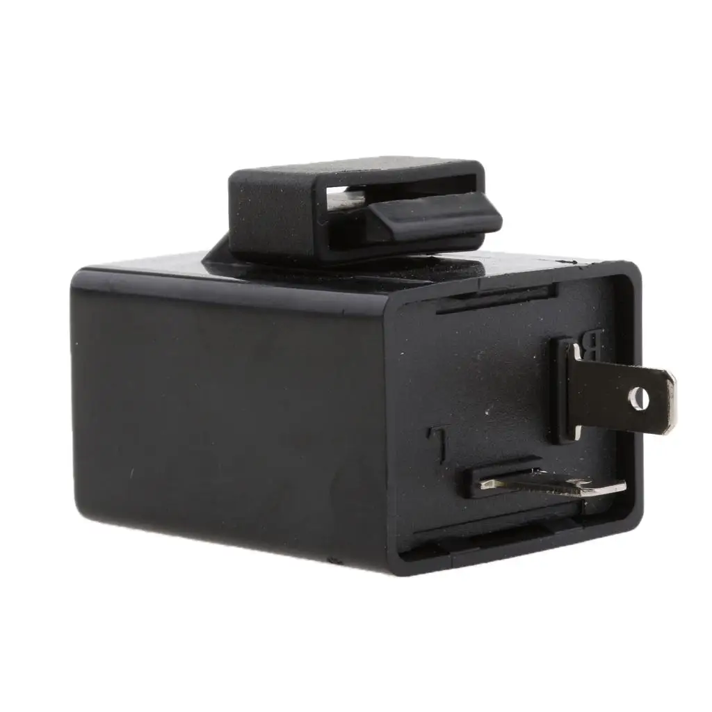 Blinker Flasher Relay LED Electronic Turn Signal Plastic Two Pin Easy Install for Honda Yamaha Suzuki Kawasaki Rear Stop Light