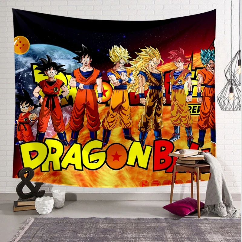 Dragon Ball tapisserie murale Anime fête photographie fond dessin animé Photo accessoires tissu Polyester décors tenture murale décor