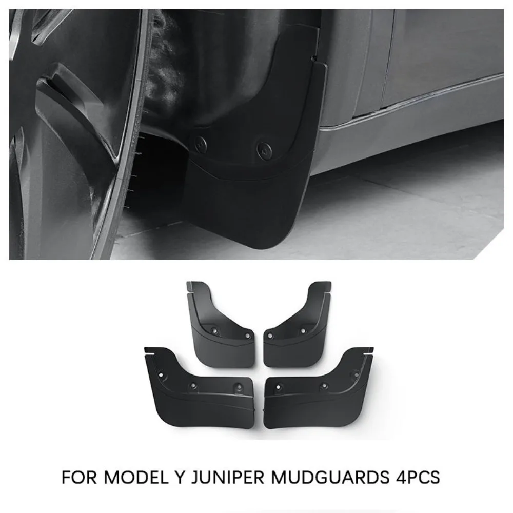 

For Tesla Model Y Juniper Mud Flaps Front Rear Wheel TPE Mud Flaps No Drilling All Weather Anti Snow Anti Sand Guard Protector