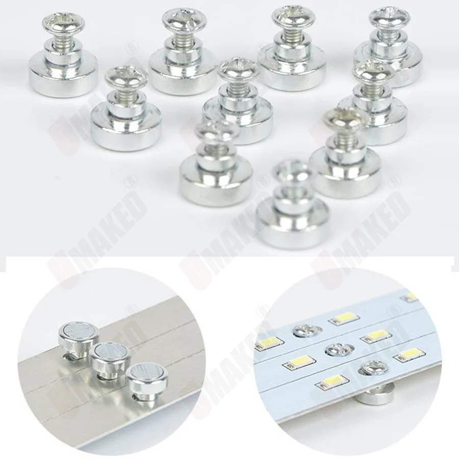 M8 M10 M12 magnetic screw for led light, Magnet kits for lamp fitting.for led ceiling light pcb plate fix on walls