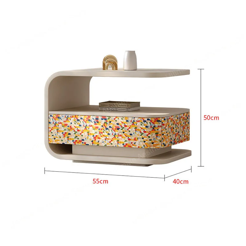 Aesthetic Creative Bedside Tables Modern Delicacy Italian Style Night Table Drawers Storage Mesitas De Noche Bedroom Furniture
