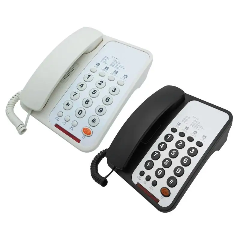 31BA Corded Telephone Desktop House Phone Seniors Caller Big Button Integrated Telephone for Home Office Guest Room