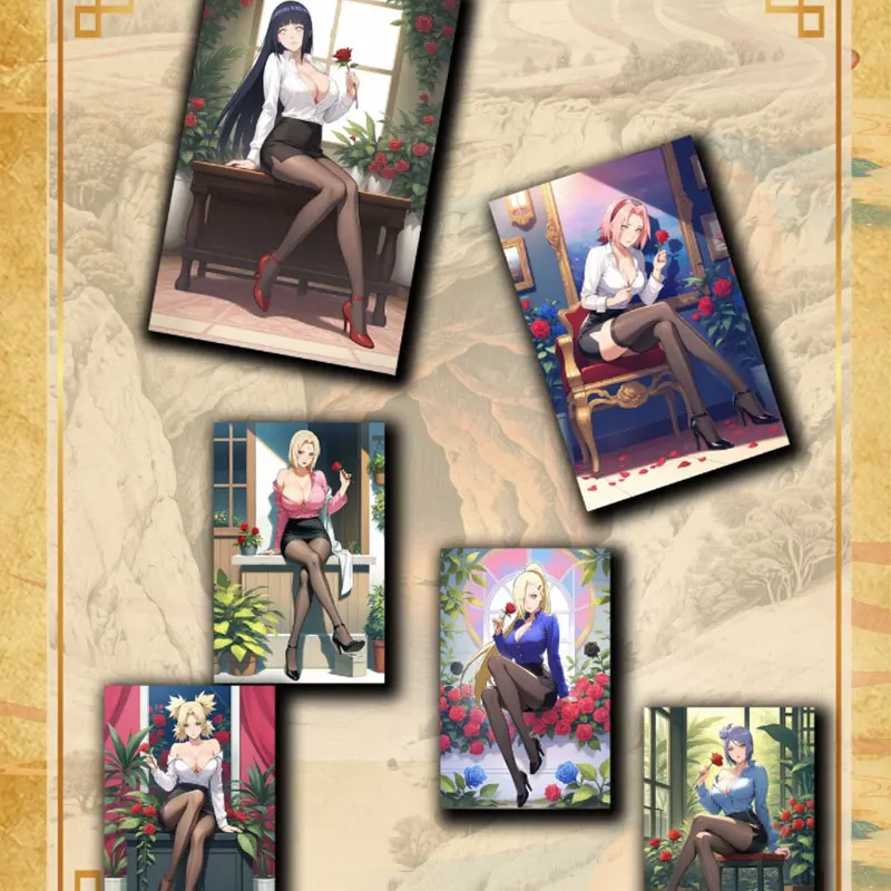 2025 Newest Case Wholesale Wange Culture Naruto Collection Colored Paper Sasuke Palying Trading Artwork CCG TCG Hobbies Gift