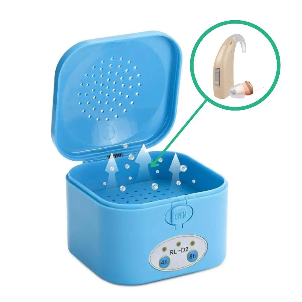 

Hearing Aid Dryer Timer Drying Case Box Protect Hearing Aids Electronic Dehumidifier Drybox Hearing aid accessories