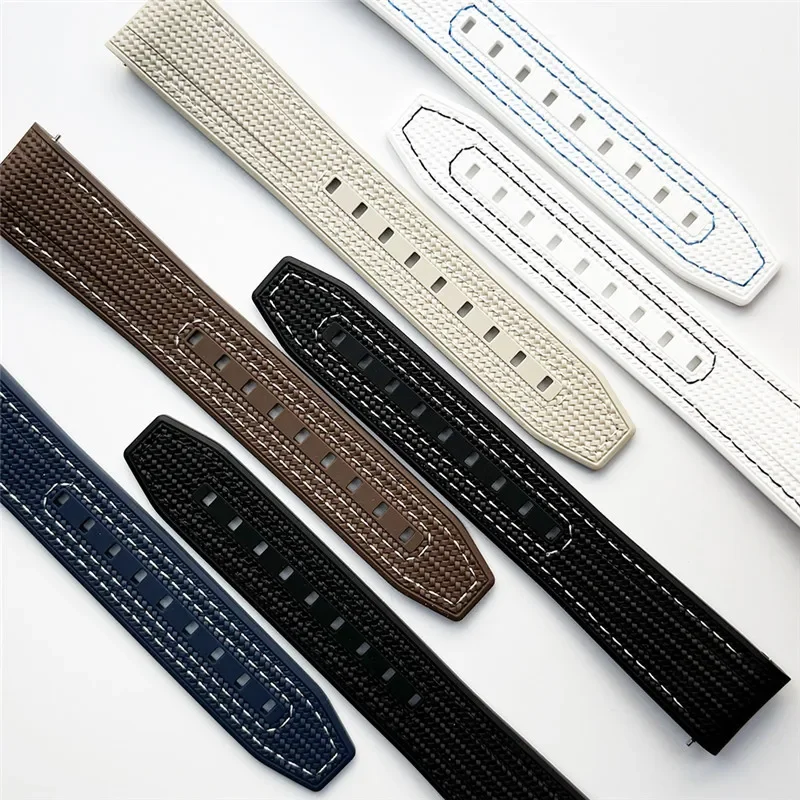 20mm Quick Release Strap for Swatch X Omega joint MoonSwatch Men Women Curved End Weave Silicone Rubber Watch Band Bracelet Tool