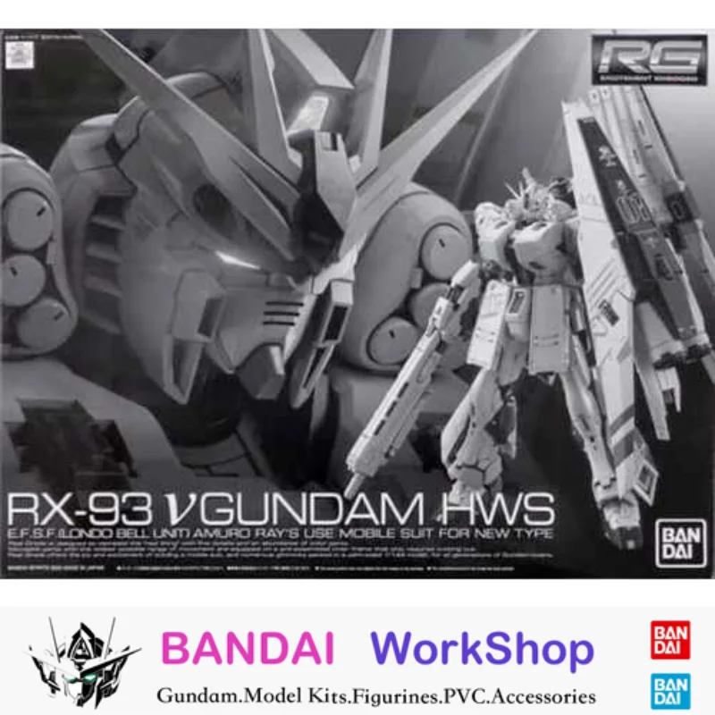 Bandai Original PB Limited Gundam 1/144 RG RX-93 Nu Gundam HWS Action Figure Assembly Model Kit Collectible Gifts