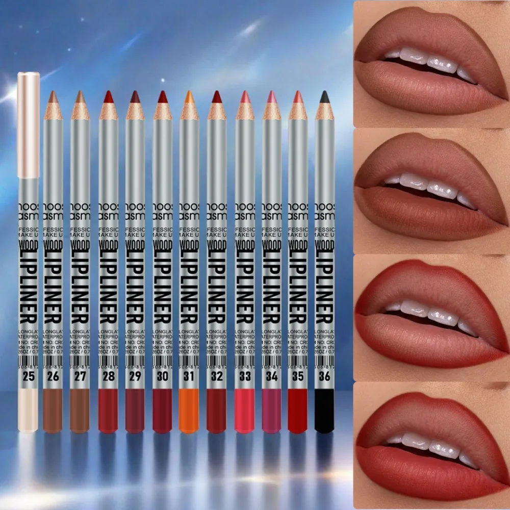 Delineador labial fosco luxuoso, aplicação suave e de longa duração para contorno e enchimento perfeitos, tons versáteis para todos os tipos de pele