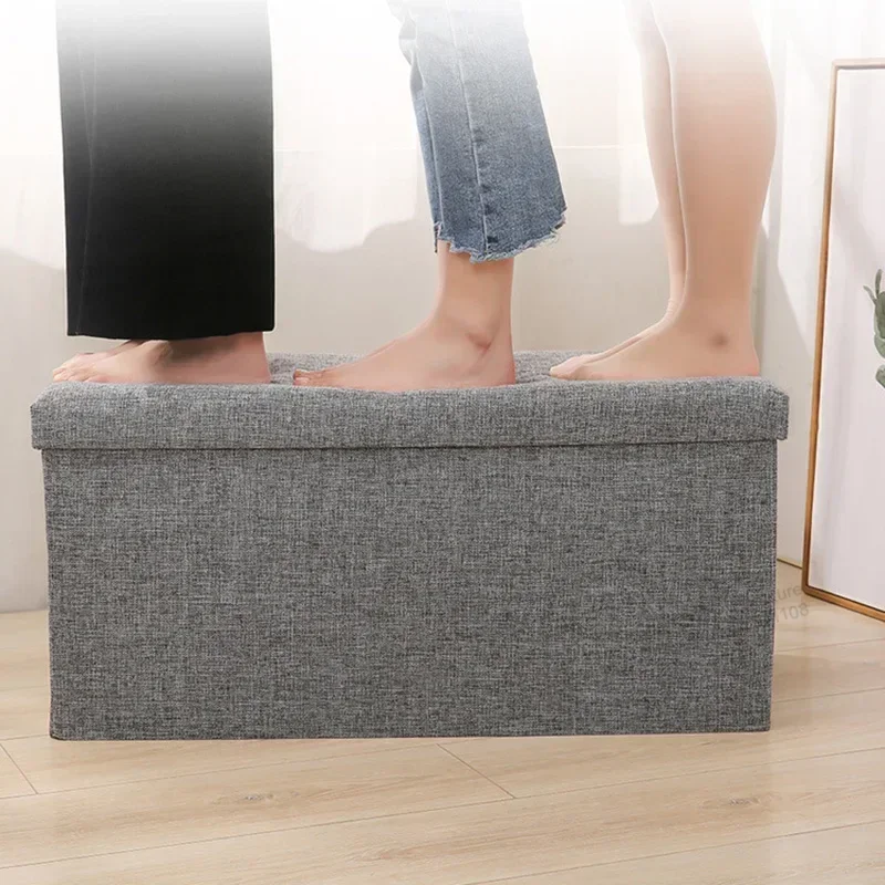 Fitting Room Accept Storage Stool Fabric Art Shoe Bench Home Furniture Multifunction Storage Stool Simple Tabouret De Stockage