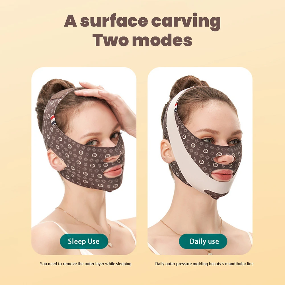 V Line Facial Bandage High Elastic Double Chin Removal Strap Face Lifting Firming Bandage Beauty Health Facial Care Tools