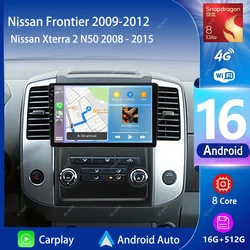 Android 16 Carplay Auto Car Radio Multimedia Player For Nissan Frontier Xterra 2 N50 2008 - 2015 Autoradio Stereo Head Unit 2din