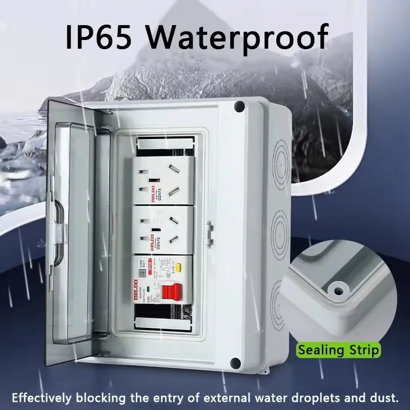 IP65 Waterproof Distribution Switch Box 5/8/12/15/18/24WAY ABS Plastic Electrical Enclosure HL Series Junction Box