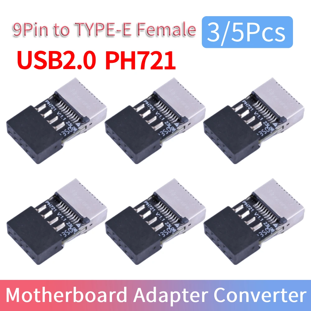 

Комплект из 3/5 шт. карт-удлинителей USB 2.0 Type-C (9-контактный) и Type-E (9-контактный) с поддержкой Plug and Play для OS/Windows/Linux