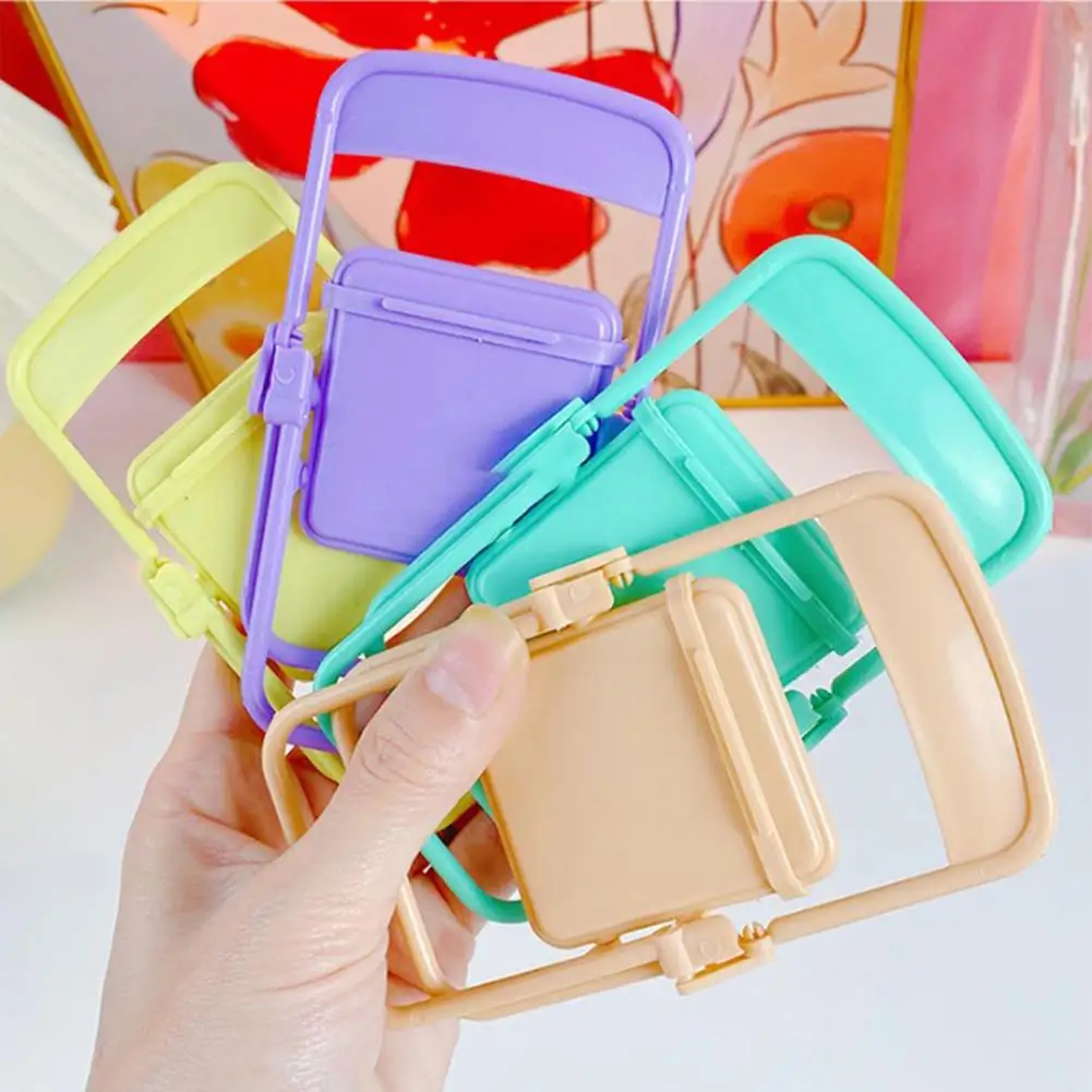 Mini Chair Shape Mobile Phone Stand Portable Cute Colorful Adjustable Folding Stool Lazy Phone Desktop Holder For Cell Phone