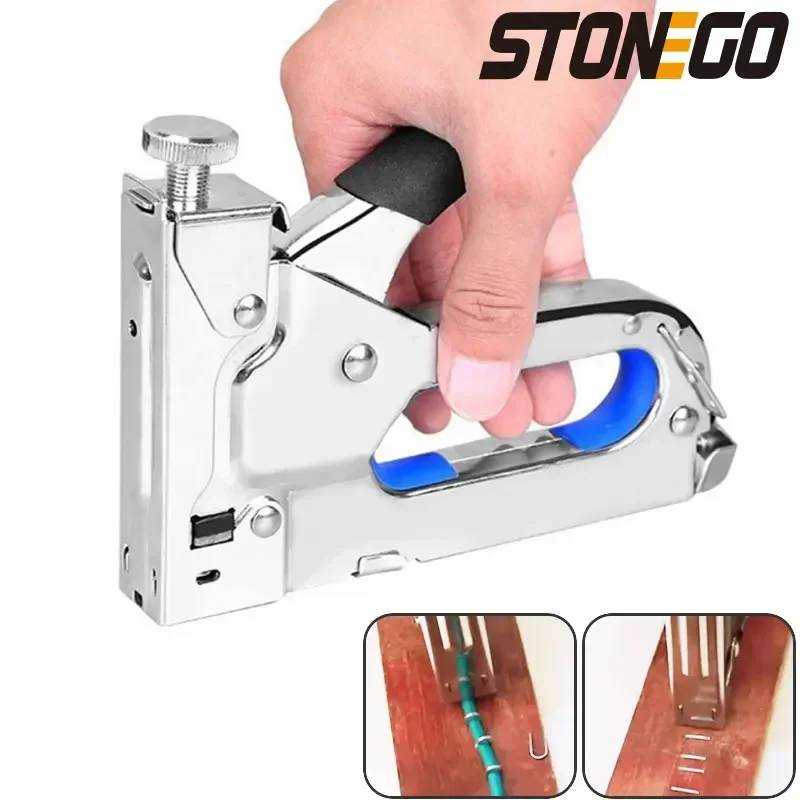 

STONEGO 3 in 1 Manual Nail Gun Air Nail Nail Gun U-shaped Nail Grabber Oil Painting Staple Gun Photo Frame Martin Gun