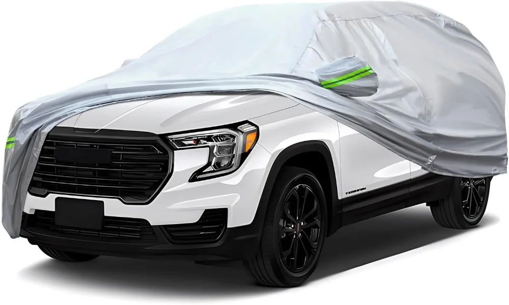 

Universal Full Car Cover, 6-Layer All-Weather Protection: Waterproof, UV & Snow Proof with Reflective Strips for SUVs up to 190"