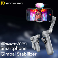 AOCHUAN Smart XPro 3 Axis Smartphone Handheld Gimbal Stabilizer For iPhone and Android phone with RGB fill light