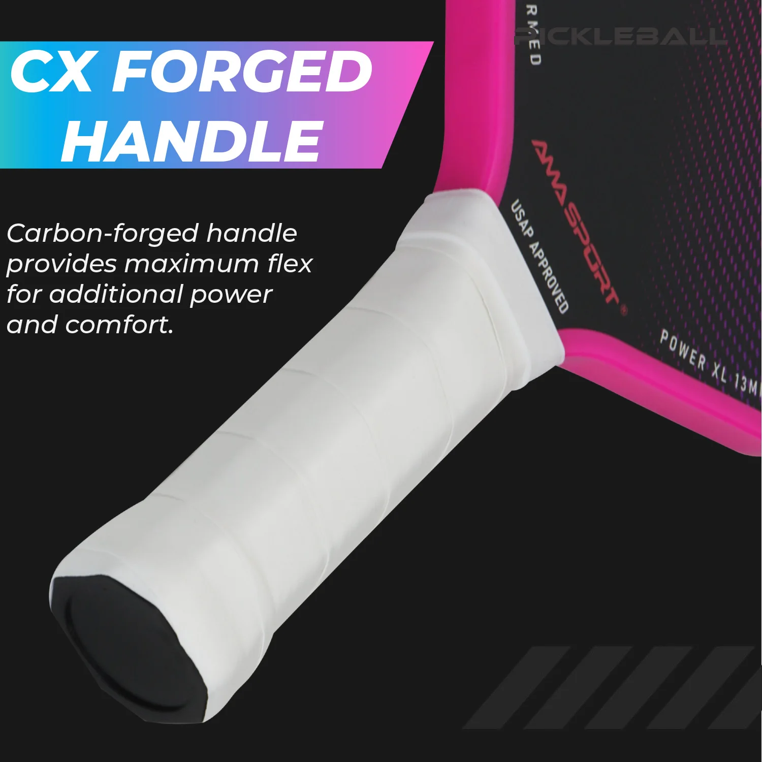 AMA SPORT Pickleball Paddle da 13 mm Fori di ventilazione per aerodinamica avanzata con borsa da paddle portatile per adulti e adolescenti