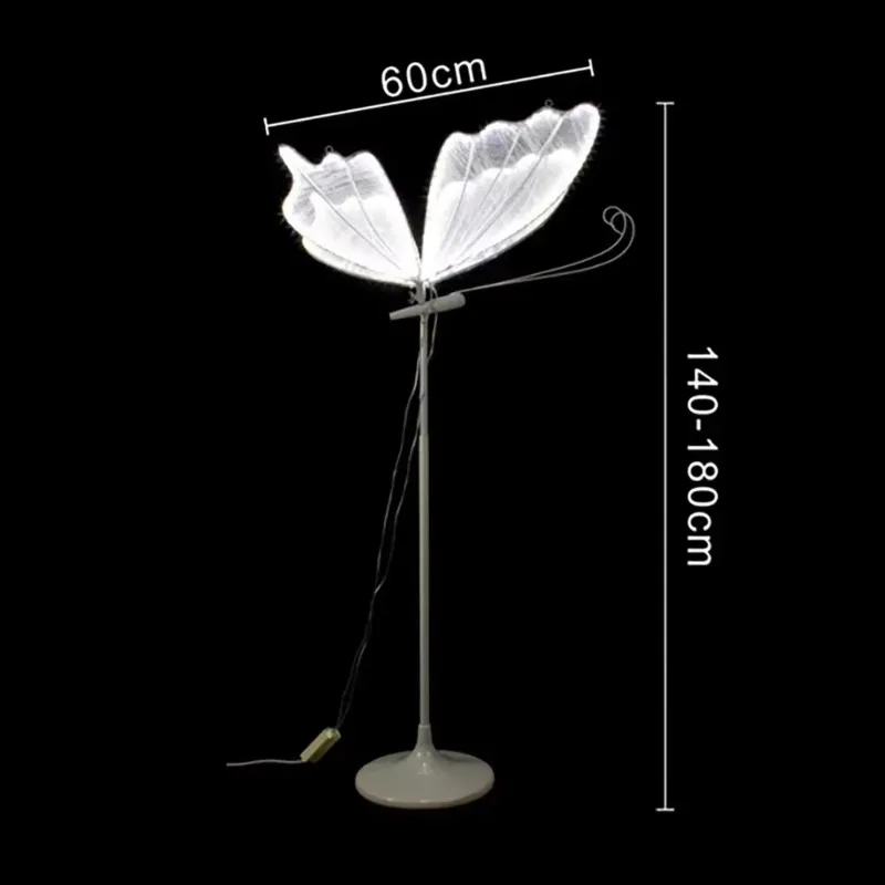 60cm Luminous Butterfly Wing Pendant Ceiling Decoration Wedding Road Guide Hotel Stage Decoration Lights Birthday Party Decorate