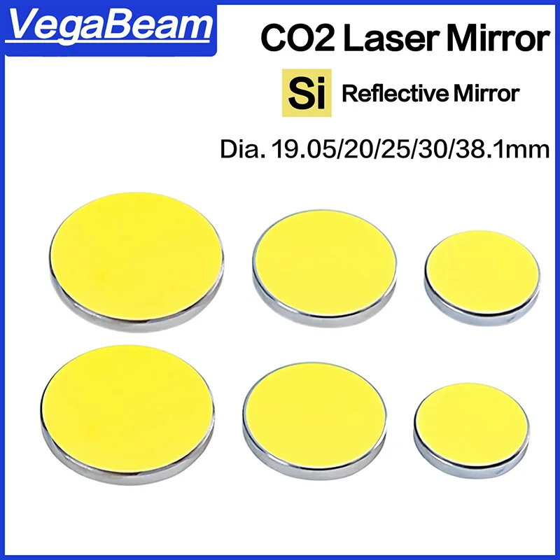 

Laser Si reflective lens D20 D25 D30 D38mm Thickness 3mm/5mm For CO2 high-power laser cutting machine Silicon Reflective mirror