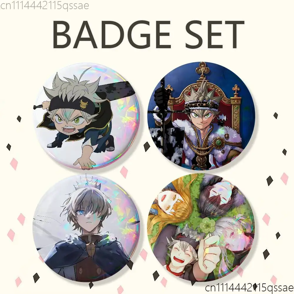 FOR Black Clover Asta 25/32/44/58/75mm Badges Bright Printed Icon Gift For Friends Badge Collar Brooch Lapel Pin Metal