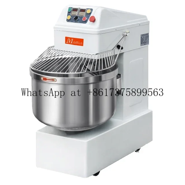 CE Approved 64Liter 25kg 50Kg Spiral Dough Mixer Pizza Dough Kneading Machine Bakery Shop