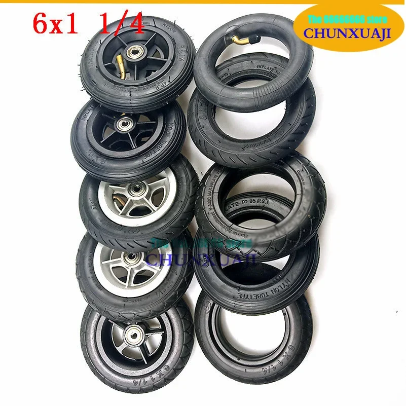 150MM Wheels 6x1 1/4  Solid / Inflation Tires Inner Tube for Folding Bicycle Electric Scooter 6 Inch Mini Surfing Scooter Tyre
