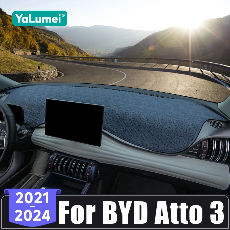 Für BYD Atto 3 Yuan Plus EV Atto3 2021 2022 2023 2024 Auto Dashboard Nicht-Slip Schutzhülle Vermeiden licht Pads Anti-UV Matten
