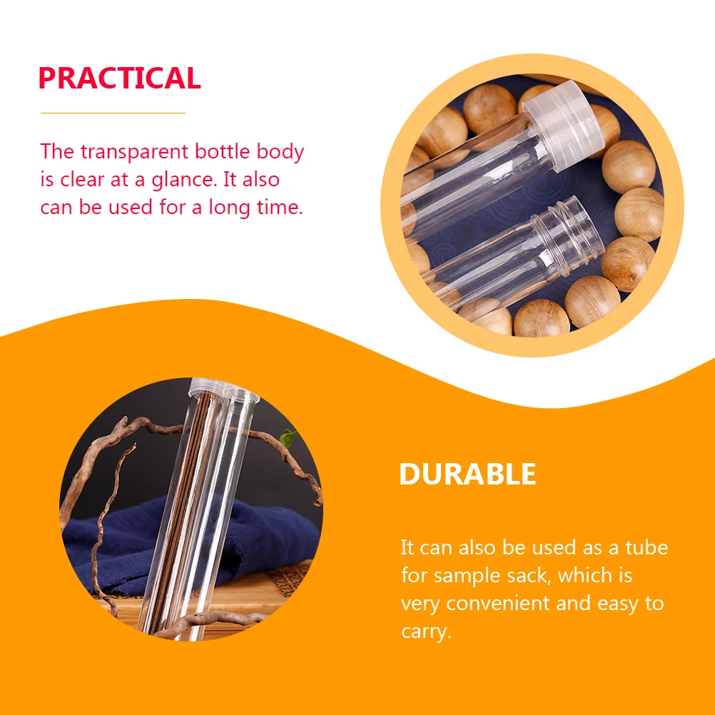 

6pcs Incense Canister Transparent Storage Tube Dustproof Incense Stick Holder Sealed Jar For Sandalwood Fragrance