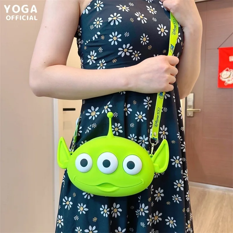 Disney Bag Mike Wazowski Cute Silica Gel and Compact Crossbody Lightweight and Cartoon Girl Pericardial Children Change Storage