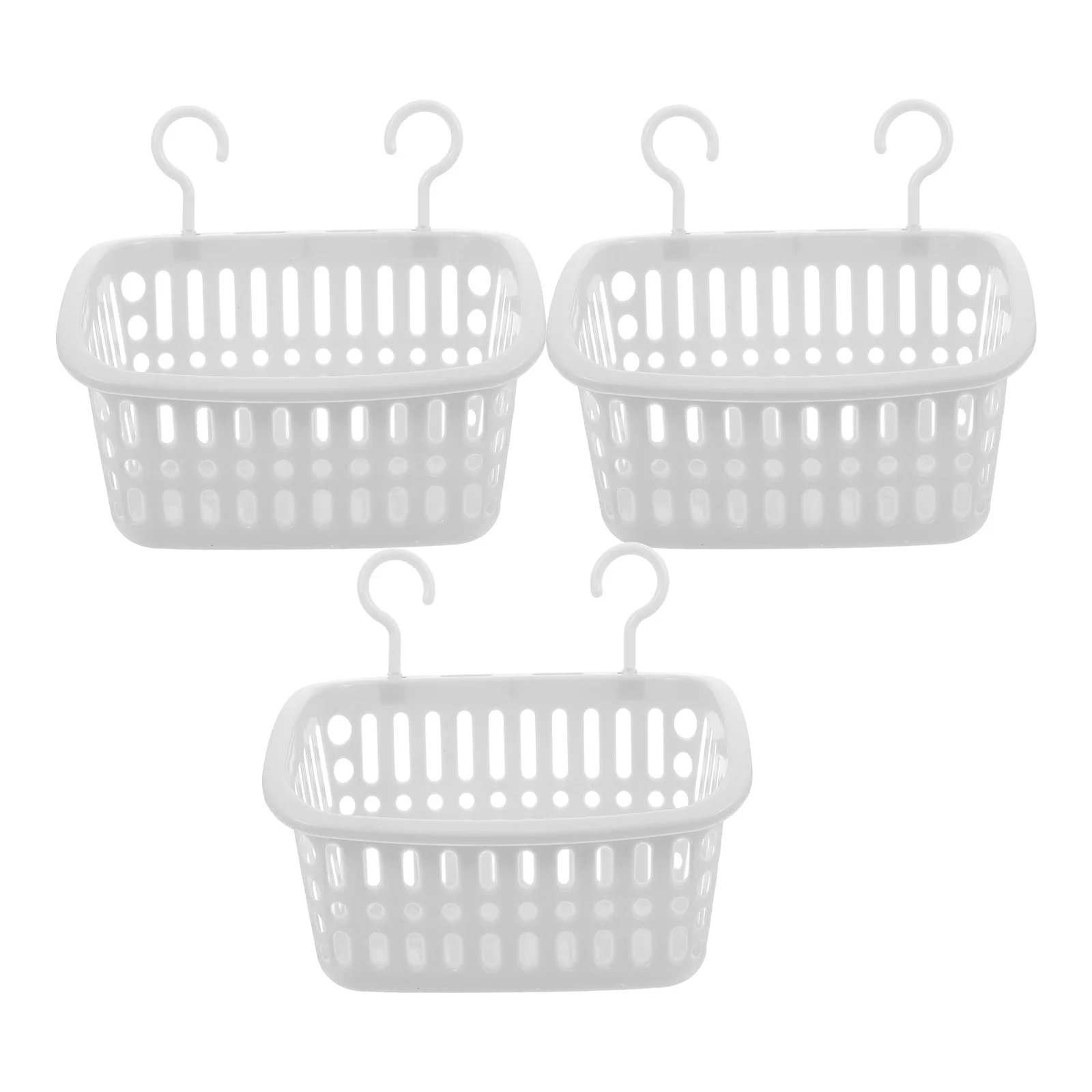 3 قطعة سلة معلقة على الحائط للمطبخ والحمام والشرفة ومنظم تخزين الخضار والفواكه والزنجبيل وحامل البلاستيك فوق الباب أشتات #5