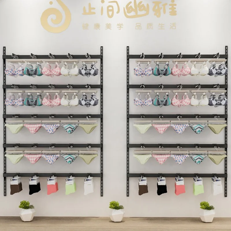 Wall-montado Underwear e Sutiã Display Rack, Store Design, qualidade superior, personalizado