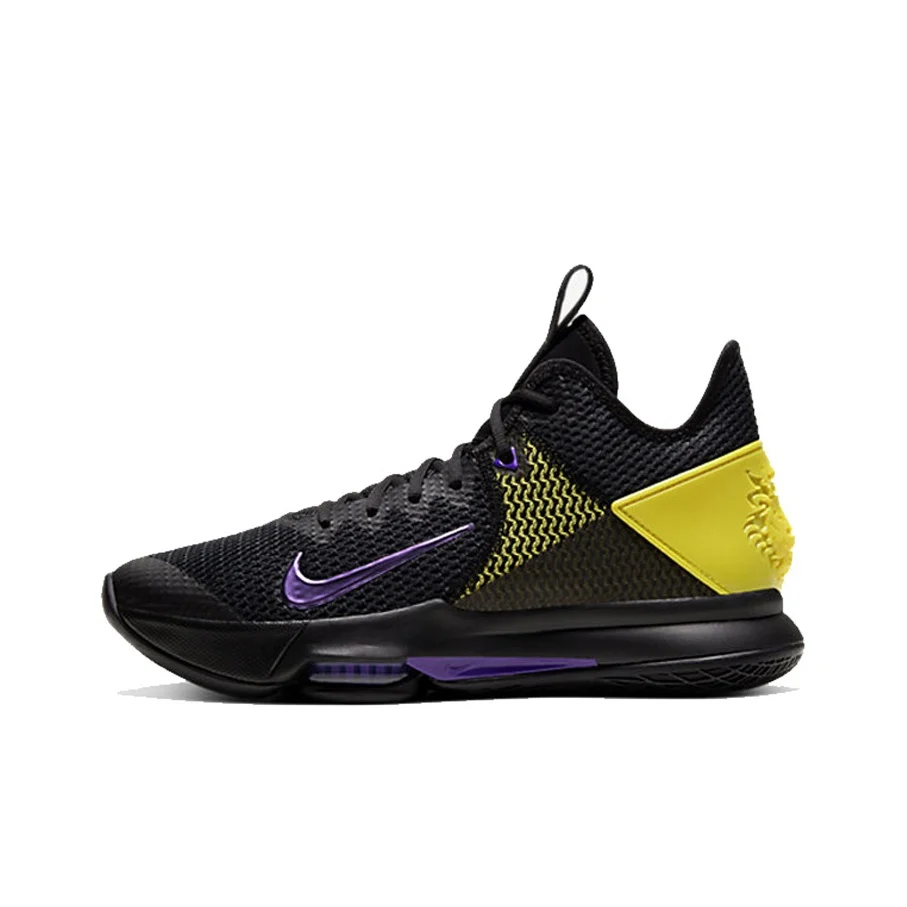 Nike Witness 4 LeBron EP Mid top Basketball Shoes Unisex Black Yellow Asian Version CD0188-004