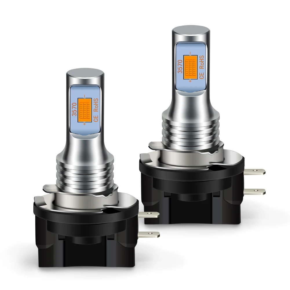 

RUIANDSION 12 Volt 24V Led Fog Lights LED H11B H8B H9B Car Headlight Bulbs 1500LM 7W DRL Daytime Running Lights Lamp 6000K