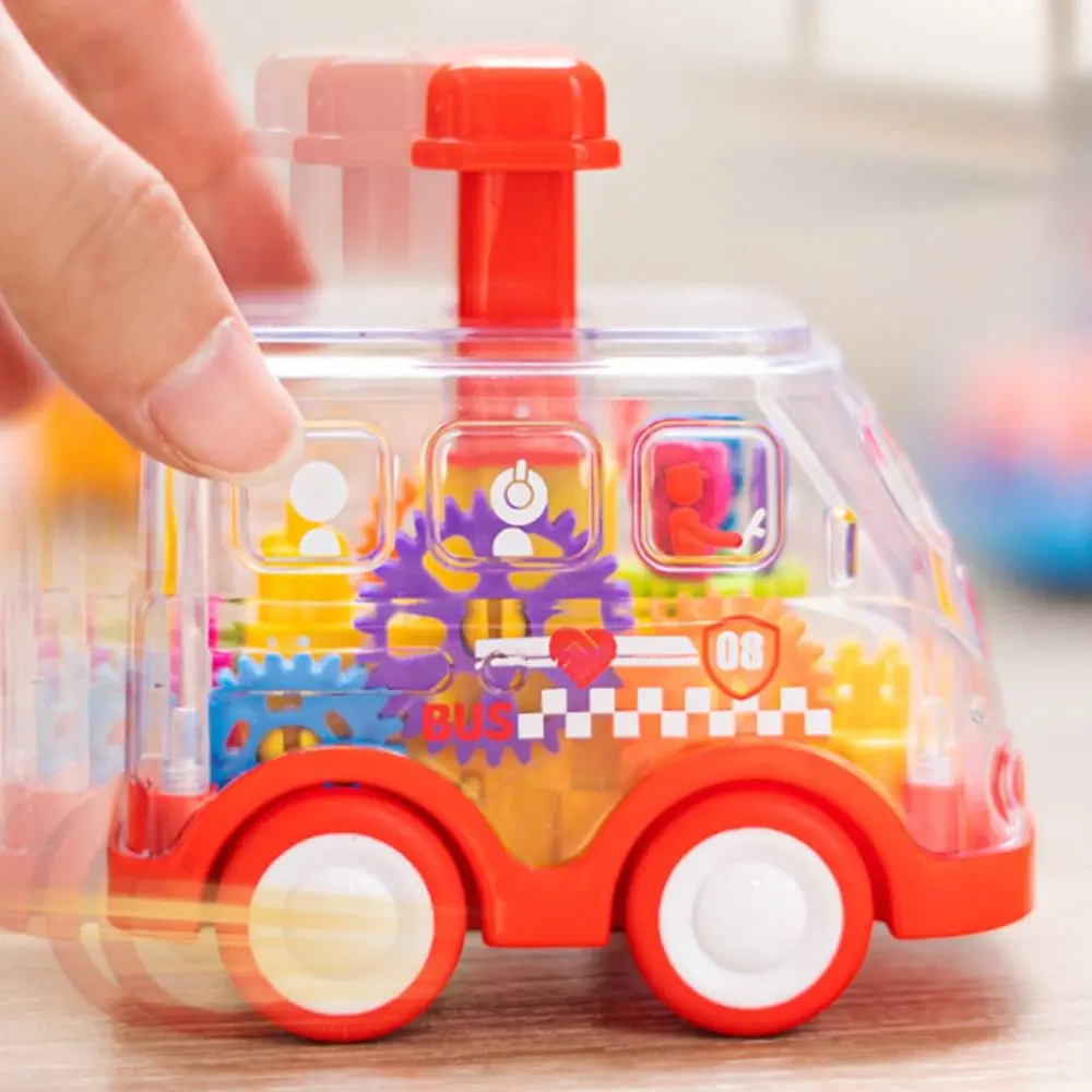 Press Gear Car Pull Back Boy Lampeggiante Trasparente Auto Elettrica Giocattoli Luce A LED Animali Auto Per Bambini Auto Inerziale Giocattolo Per Bambini