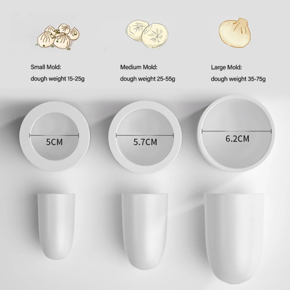 ITOP Manual Steamed Bun Forming Machine Baozi Making Machine Stainless Steel Housing 3 Sizes Molds Optional Efficient Equipment