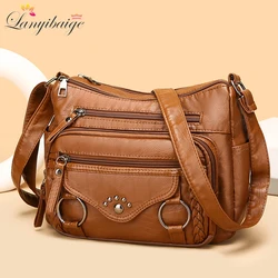 Many Pocket Big Crossbody Bags For Women 2024 Sac A Main Femme Leather Luxury Handbags Women Bags Designer Handbags High Quality