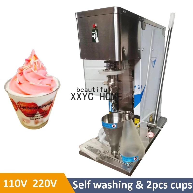 

110V 220V Stainless Steel Cup Swirl Drill Yogurt Real Fruits Ice Cream Blender Mixer Frozen Fruit Swirl Drill Ice Cream Machine