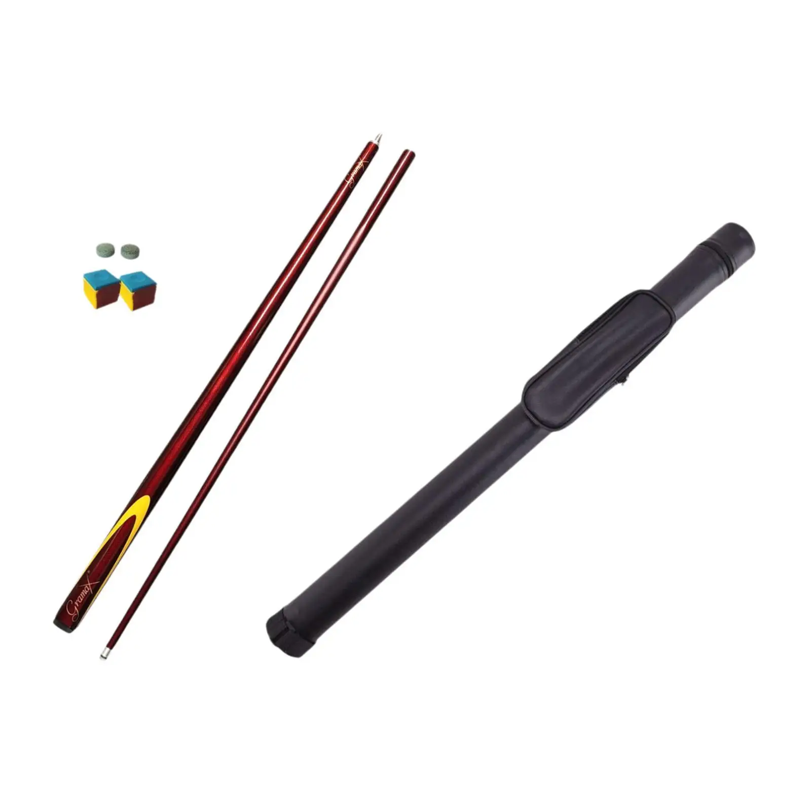 

Pool Cue Stick 1/2 Split Supplies with Case for Game Competition Starters