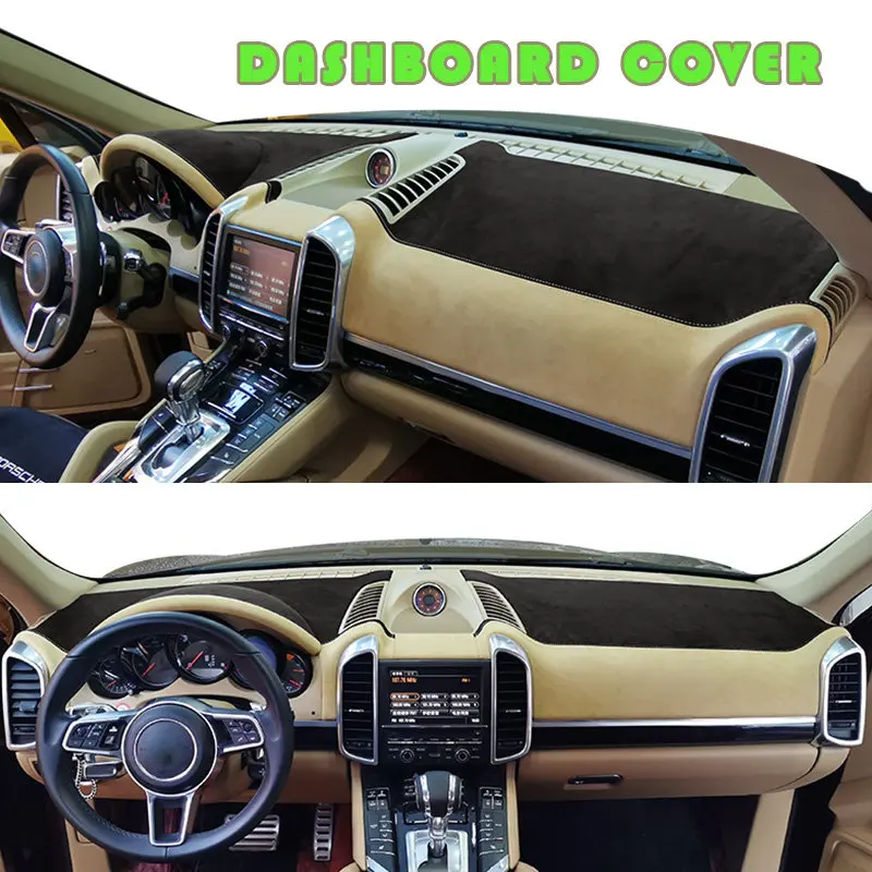 Custom Alcan tara Car Dashboard Cover for Porsche Cayenne 2012-2016 Mat Shade Cushion Pad Carpets Interior Accessories Styling