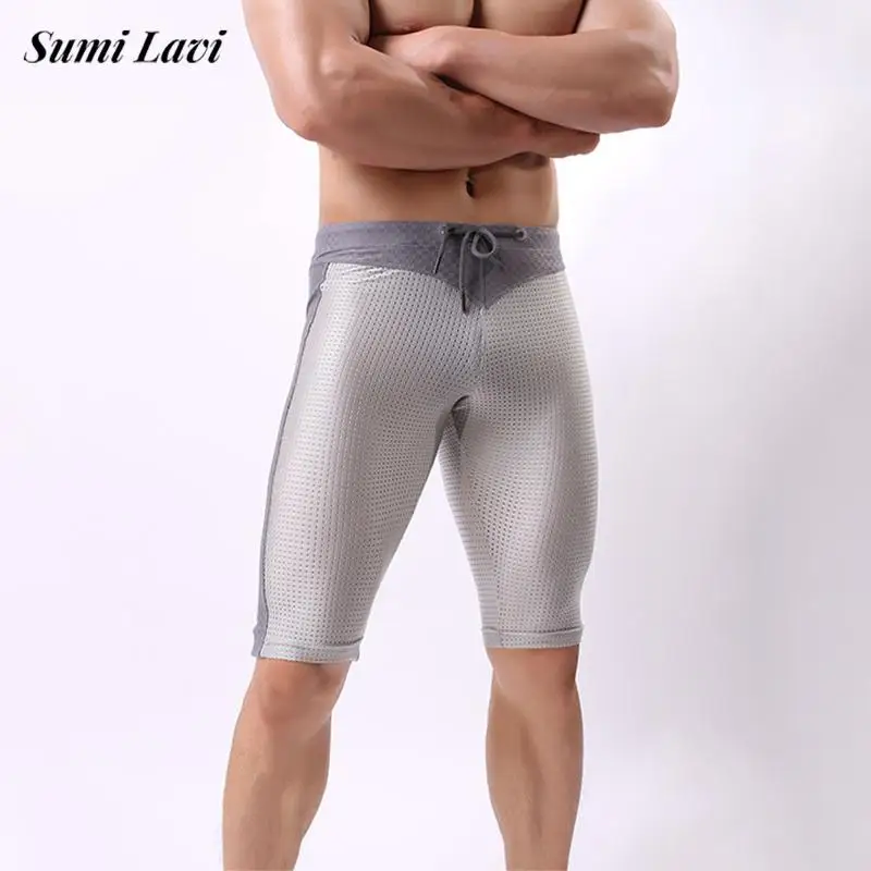 

Sports Fitness Breathable Mesh Shorts Men Spring Summer Casual Patchwork Drawstring Short Pant Mens Gyms Training Shorts