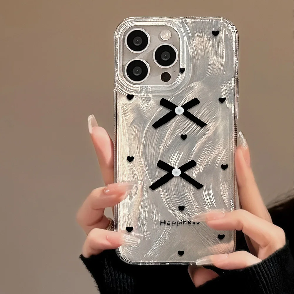 Love HeartสําหรับiPhone 13 11 12 14 15 16 Pro MaxกรณีFunda iPhone 15 14 16 Plusกันกระแทกนุ่มเลเซอร์เงิน