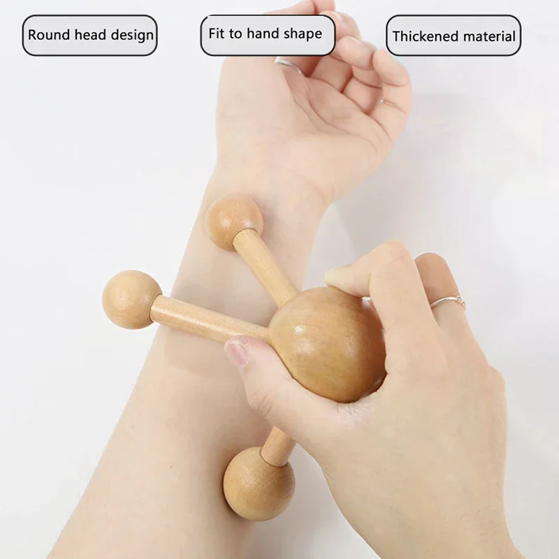 1 Pcs Neck Back 3/4-Leg Massage Roller Wooden Head Scalp Massager Octopus Claws Relax SPA Tools For Hair Growth Stress Relief