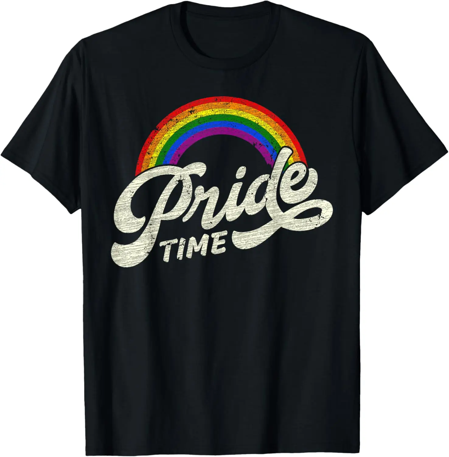 

Rainbow, Pride Time, LGBT T-Shirt,100% cotton